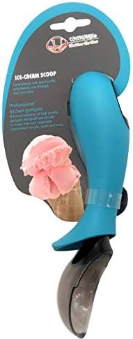 Uniware Professional Non-stick Kitchen Gadgets with Weighted Handle and Integrated Tool Rests (Ice Cream Scoop, CadetBlue)