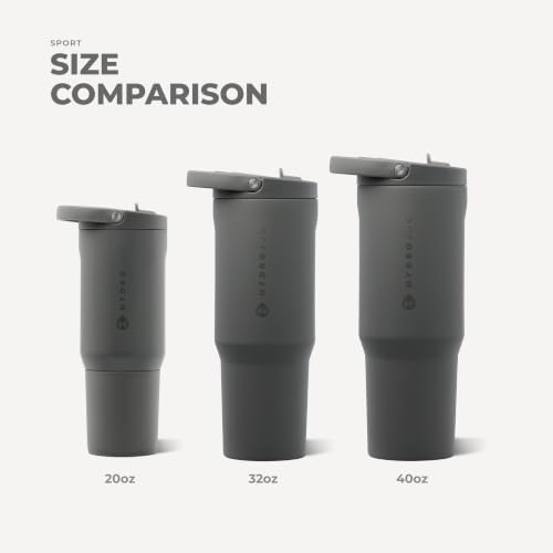 HydroJug Sport 20 oz Insulated Stainless Steel Water Bottle, Stone