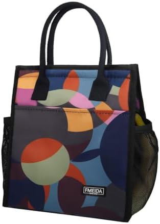 Fmeida 9L Insulated Lunch Bag Women, Reusable Cooler Tote Thermal Snack Bag