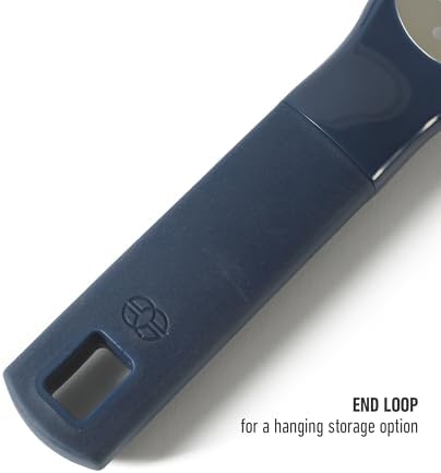 Calphalon Prime Stainless Steel Handheld Grater Lemon Zester W/Cover & Rubber Handle - Navy Blue