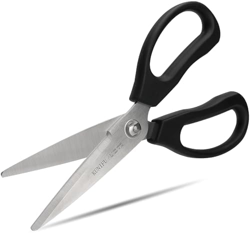 KUNIFU Detachable All Purpose Kitchen Scissors Shears - Black