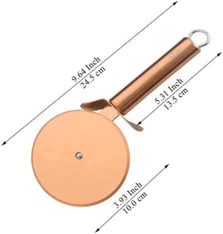 Berglander Pizza Wheel, Rose Gold Titanium Plating Stainless Steel Pizza Cutter, Super Sharp Pizza Slicer With Titanium Rose Gold Plating, Pastry Cutter, Easy to Clean And Stored