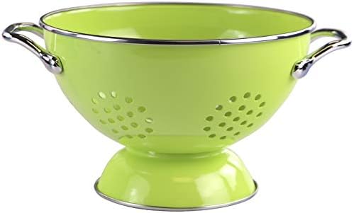 Calypso Basics by Reston Lloyd Powder Coated Enameled Colander, 1.5 Quart, Lime