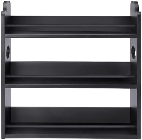 3-Tier Bamboo Spice Rack, Wall Mount & Countertop Spice Organizer