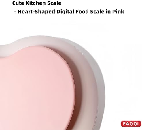 Cute Kitchen Scale, Digital Food Scale with LCD Display, Pink