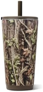 HydroJug Everyday Tumbler 20 oz, Ceramic-Lined Straw Cup, Woodland