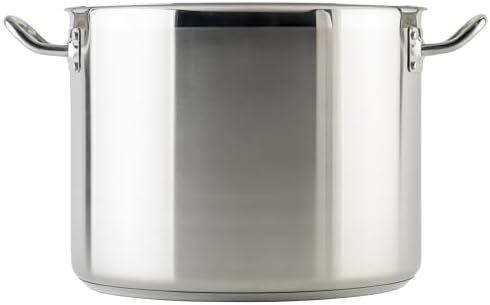 Winware Stainless Steel 24 Quart Stock Pot with Cover,Silver