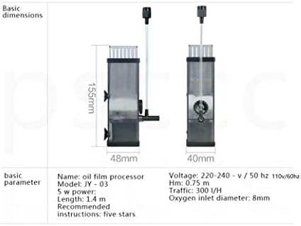 Marine Color Aquarium Surface Protein Skimmer 5W JY03 Aquarium Oil Film Processor JY-03 Oil Removal Filter Fish Tank Filter