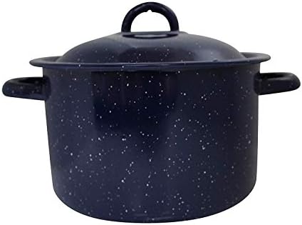 IMUSA USA Speckled Enamel Stock Pot 7.75-Quart, Blue