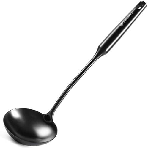 Stainless Steel Ladle - 13.8" Large Metal Ladel，Perfect Gifts