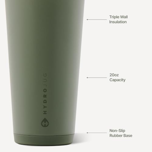 HydroJug Everyday Tumbler 20 oz, Ceramic-Lined Straw Cup, Courtyard