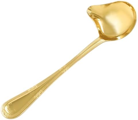 2 Pcs Stainless Steel Sauce Ladle with Pouring Spout, Gold