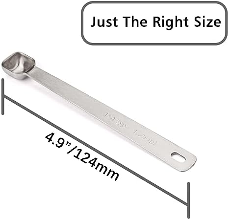 2PCS 1/4tsp(1.25ml) Tiny Measuring Spoon, Small Teaspoon for Tiny Amounts
