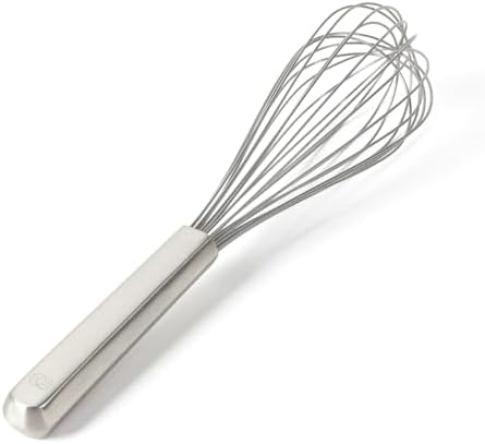 Calphalon Prime Balloon Whisk, 12-Inch Kitchen Egg Beater, Stainless Steel Cooking Whisk Heavy-Gauge for Mixing and Aerating, Weighted Handle for Control