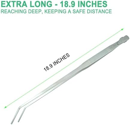 Extra Long Aquarium Tweezers, 18.9 Inch Feeding Tongs