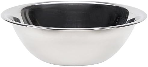 Vollrath 47935 5-Quart Economy Stainless Steel Nesting Mixing Bowl | Beaded Edge Grip and Flat Bottom for Restaurant Bakery Cafeteria | 11.81"W x 11.81"W x 3.97"H, 26-Gauge, Silver Mirror Finish, NSF