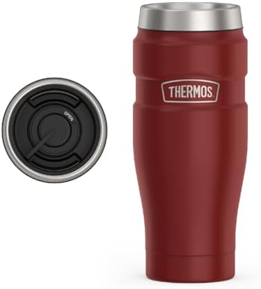 THERMOS Stainless King Stainless Steel Tumbler, 16oz, Rustic Red