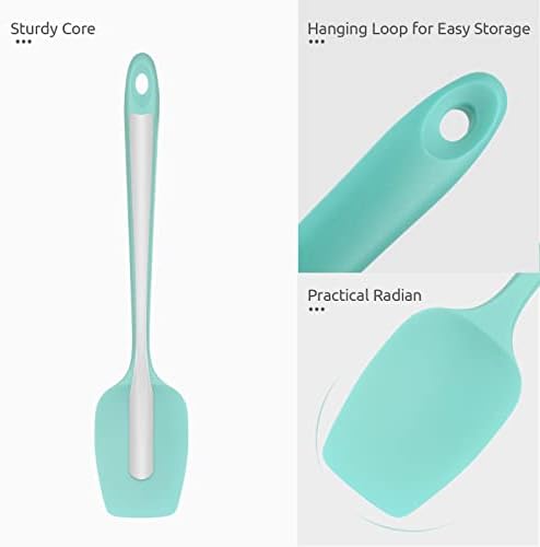 U-Taste Silicone Spoon Spatula, 600°F High Temp Spoonula, 11.38", Aqua Sky