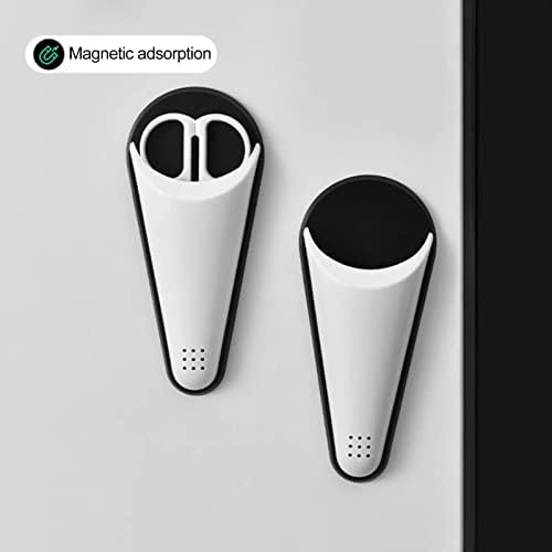 Scissor Holder with Magnetic Adsorption & Draining Holes Design, Detachable Refrigerator Scissors Storage Box Scissor Organizer for Kitchen Organization Scissor Block without Scissor Black