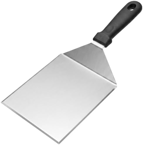 Cuttte Extra Wide Metal Smash Burger Spatula with Beveled Edges 6 x 5inches