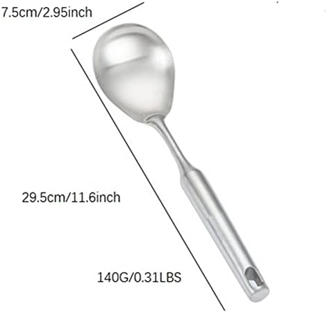 Rice Scooper Spoon Stainless Steel Paddle Serving Spatula Ladle Cooking Utensil for Restaurant and Home Kitchen Heat Proof Handle Durable 11.6 Inches
