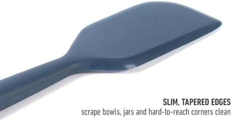 Calphalon Edge Silicone Scraper, Flexible Kitchen Scraper Spatula with Reinforced Core, Heat-Resistant Nonstick-Safe Tool for Baking, Mixing & Cooking, Navy Blue