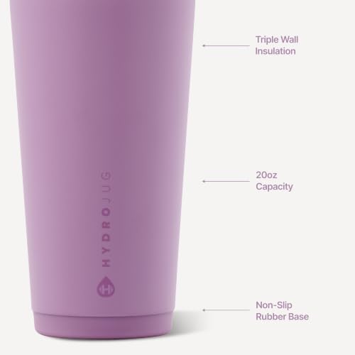 HydroJug Everyday Tumbler 20 oz, Ceramic-Lined Straw Cup, Pixie