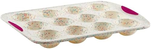Trudeau Structure White Confetti Reinforced Silicone 12 Cup Dome Cake Pan/Mold (05118652)