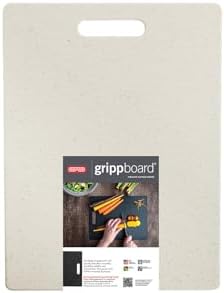 Dexas Grippboard Poly Cutting Board in Oatmeal Granite, 11 x 14.5 Inch Non-Slip Kitchen Cutting Board with Rubber Feet, Dishwasher Safe BPA-Free Chopping Board Made in USA
