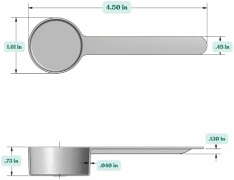 4 Teaspoon (20 mL) Long Handle Plastic Measuring Spoon for Coffee, Protein Powder, Pet Food, Spices, Grains, Dry Goods – Food-Grade BPA-Free (Pack of 1)