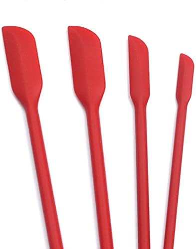 Beauty Spatula 4 PCS Makeup Spatula Mini Silicone for Cosmetics & Kitchen - 3 Sizes