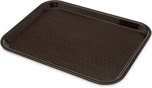 Carlisle FoodService Products CT101469 Cafe Standard Plastic Cafeteria/Fast Food Tray, NSF Certified, BPA Free, 14" Length x 10" Width, Chocolate (Pack of 24)