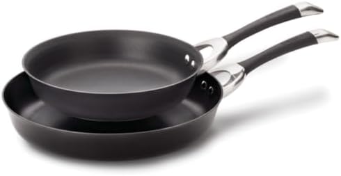 Circulon Symmetry Hard Anodized Nonstick Frying Pan Set, Twin Pack, Black