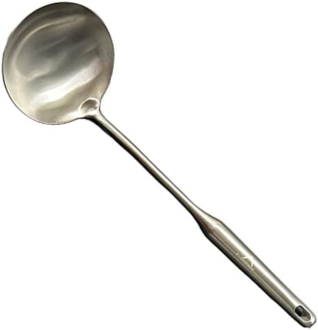 Soup Ladle Stainless Steel Scoop Spoon 304 Stainless Steel Utensils for Cooking with Anti-Scald Design kitchen tool for Soup, Stew, Chili and Gravy Silver 13.58 Inches