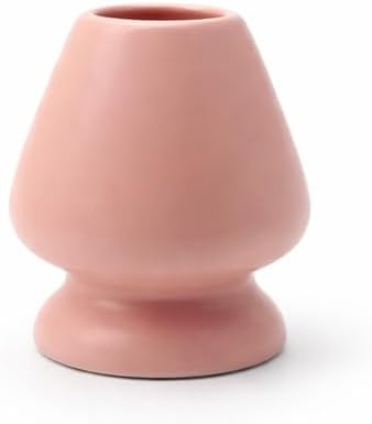 BlendWell Ceramic Matcha Whisk Stand, Pink Holder for Bamboo Chasen, Protects Shape and Extends Whisk Life