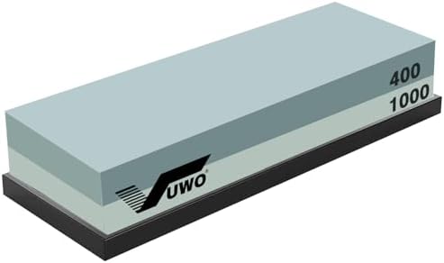 Knife Sharpening Stone Kit- Professional Knife Sharpener Wet Stone Dual Sided 400/1000 Grit with Non-slip Rubber Base Whetstone for Kitchen