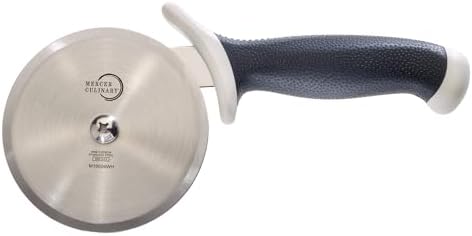 Mercer Culinary Millennia Pizza Cutter with White Handle, 4 Inch Wheel, Stainless Steel