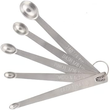 LIUSM Mini Stainless Steel Measuring Spoons Set (Set of 5)