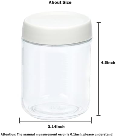 2Pack Overnight Oats Containers with Lids, 16 oz Glass Mason Overnight Oats Jars, Wide Mouth Mason Salad Jars, Airtight Containers for Milk, Cereal, Fruit, Yogurt, Spice Sugar, Salad Dressing