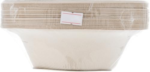 World Centric Compostable Paper Bowls, 11.5 Oz (Pack of 20), Made from Unbleached Plant Fiber, Sustainable, Heavy Duty, Leak Resistant, Microwave & Freezer Safe, PFAS Free