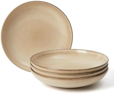 Pokini 8.75'' Ceramic Pasta Bowls Set of 4, Salad Bowls Pasta Serving Bowls