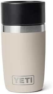 YETI Rambler 8 oz Travel Bottle, Stainless Steel, Vacuum Insulated with Leakproof Commuter Cap, Cape Taupe
