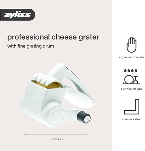 Zyliss Classic Rotary Grater, NSF-Certified Restaurant Cheese Grater