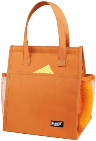 Fmeida 9L Insulated Lunch Bag Women, Reusable Cooler Tote Thermal Snack Bag