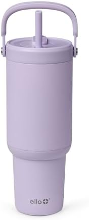 Ello Oasis Go+ 32oz Insulated Stainless Steel Tumbler with Straw, Orchid