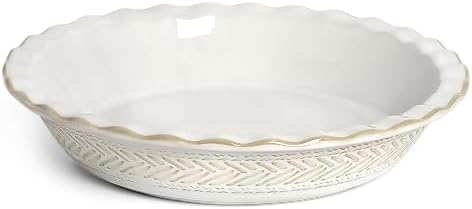 Ceramic Pie Pan, 9 in Pie Dish, Deep Dish Pie Plates for Quiche