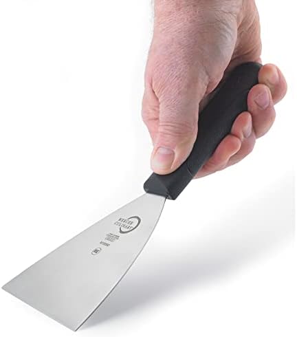 Mercer Culinary Millennia Grill Scraper, 4 Inch x 4-1/2 Inch Blade, Black Handle