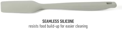 Calphalon Prime Silicone Scraper, Flexible Kitchen Scraper Spatula for Baking, Mixing & Nonstick Cookware, Heat-Resistant Durable Scraping Tool with Ergonomic Handle, Taupe