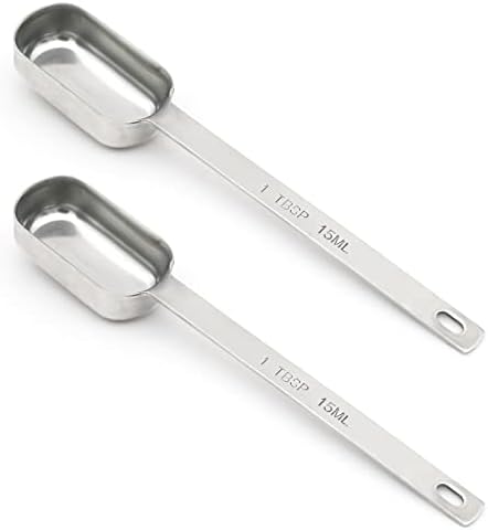 2PCS 1TBSP(15ML) Measuring Spoon, Stainless Steel Long Handle Teaspoons