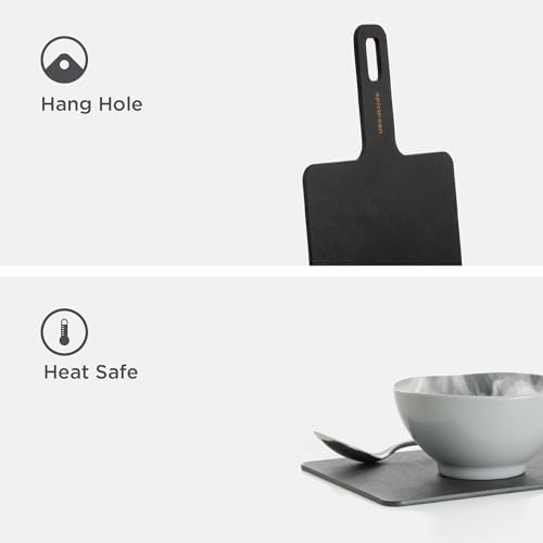Epicurean Handy Series Cutting Board with Handle, 14-Inch by 7-Inch, Slate